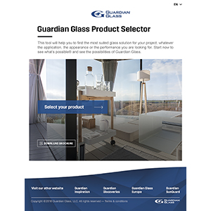 Foto Encontrar el vidrio arquitectónico más adecuado en minutos es posible con el nuevo Selector de productos de Guardian Glass.
